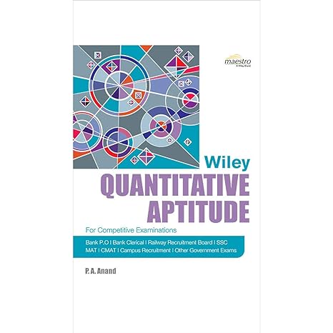 Quantitative Aptitude Book by Wiley’s Publication
