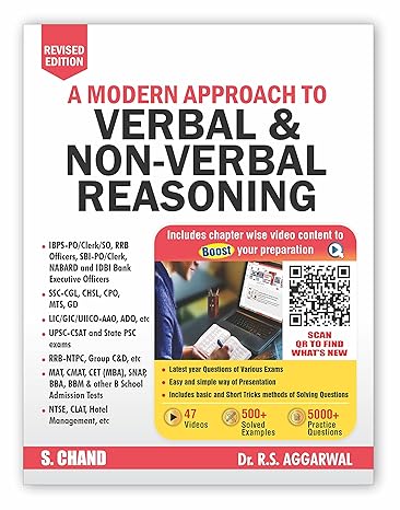 A Modern Approach Verbal and Non-Verbal Reasoning by RS Agarwal